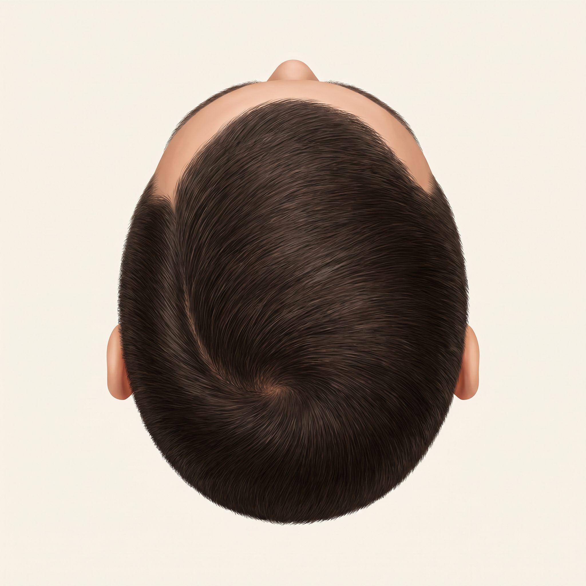 Norwood stage 1, full hair
