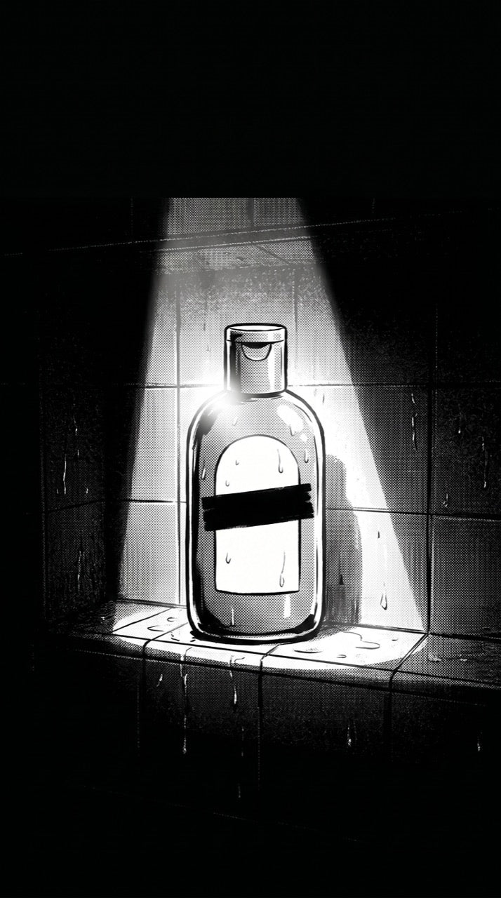 The suspect bottle under interrogation